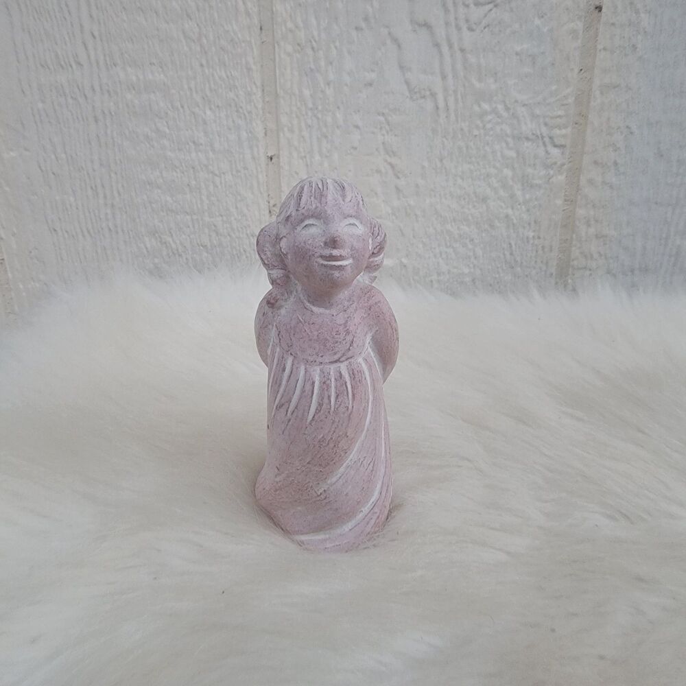 vintage ISABEL BLOOM Signed Angel with Gift 1999  5.5 Inches